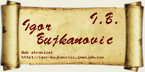 Igor Bujkanović vizit kartica